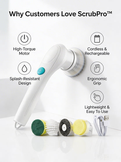 ScrubPro™ Cordless Power Scrubber